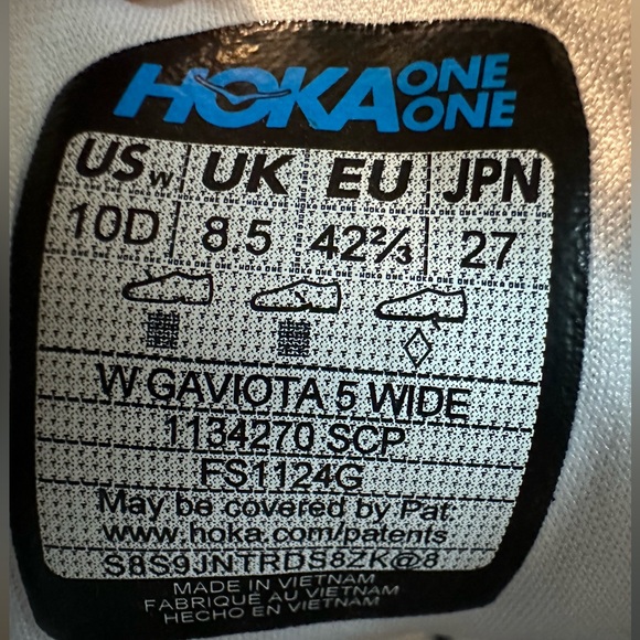 Hoka Gaviota 5 Running Shoes.
Women's Size 10D Color Sea
Ice/Pink Twilight - Picture 11 of 11